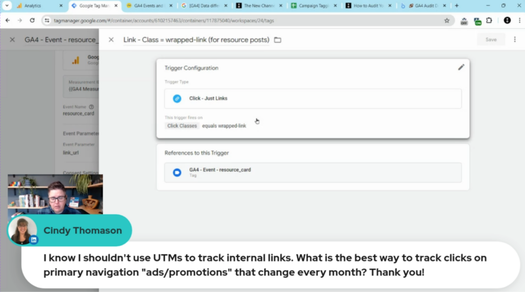 Settings on how to track clicks on promotions in Google Tag Manager.