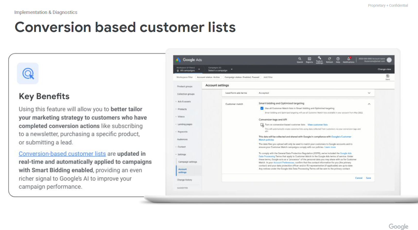 Key benefits of using conversion based customer lists